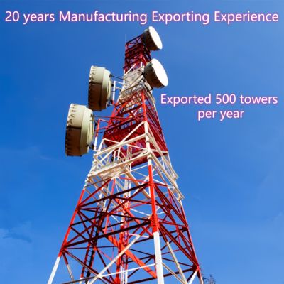 80 metrów lattice 4 nogi wieże samonośne stalowe wieże telekomunikacyjne dla telekomunikacji