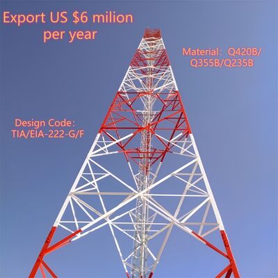 5 10 15 20 25 30 M Samopodtrzymująca się stalowa galwanizowana kątowa wieża z trzema nogami