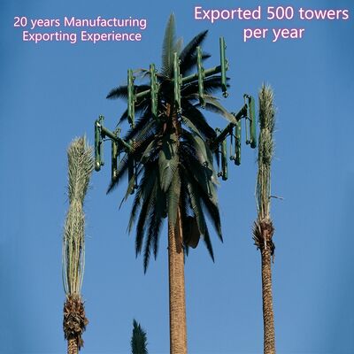 Wielkie zewnętrzne wieże komórkowe z maskowaną maską, odporną na wiatr, monopole Bionic Tree Single Pole Tower