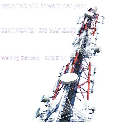 3 nogi Tubularne stalowe bezszwowe 20 30 40M Galwanizowane 5G GSM Cdma Isp Telecom Tower