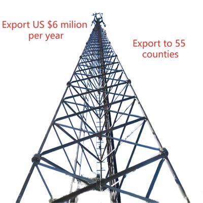 3 nogi Tubularne stalowe bezszwowe 20 30 40M Galwanizowane 5G GSM Cdma Isp Telecom Tower