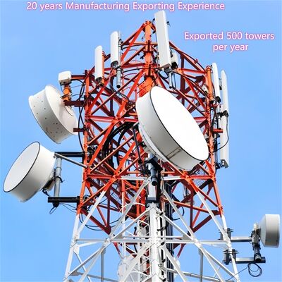 80M 4 nogi kątowa stalowa siatka samopodtrzymująca się 5G 4G Wi-Fi Mikrowave Telecom Cellular Antenna Tower