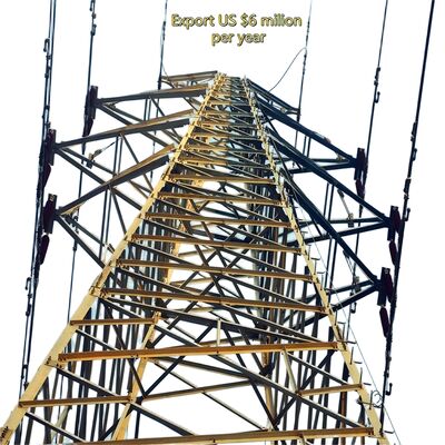 Trwała galwanizowana wieża przesyłowa 66KV 132KV wieloobwodnicza maszt sieci elektrycznej