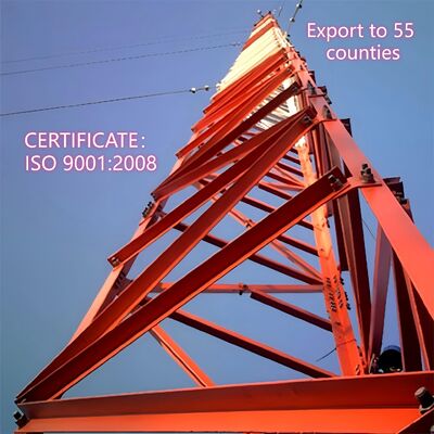 30M 55M 85M Guyed Wire 3 Leg Galvanized Lattice Steel 5G Wifi Isp Internet Microwave Telecommunication Signal Mast