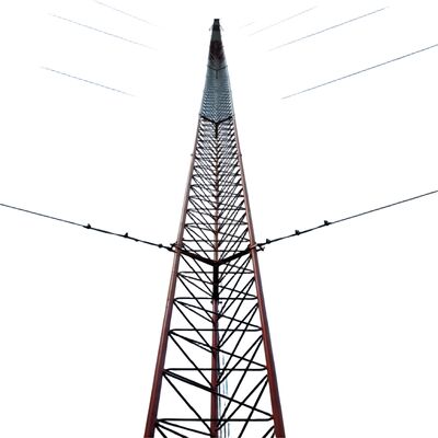 3 Leg Guyed Wire Durable Galvanized Steel 30 40 50 65m 4G 5G Wifi Satellite Radio Telecom Communication Tower