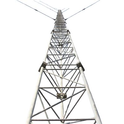 Guyed Wire Broadcast Tower Corrosion Proof Steel 55m Signal Coastal Regions Durable
