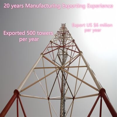 Odporna na korozję 3-nożna wieża rurowa GSM do komunikacji mikrofalowej, telekomunikacji i nadawania