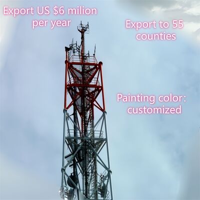 Wytrzymała i trwała trójkąta wieża stalowa rurowata zaprojektowana do spełnienia wymagających obciążeń i wymagań środowiskowych w przemyśle