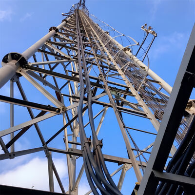 Lekka 45-metrowa 3-nożna rurowa komorowa mikrofalowa cynkowanie Isp Antena pylonowa 5g słupek 3-nożna kratowa stalowa wieża