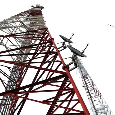 Lekka 45-metrowa 3-nożna rurowa komorowa mikrofalowa cynkowanie Isp Antena pylonowa 5g słupek 3-nożna kratowa stalowa wieża