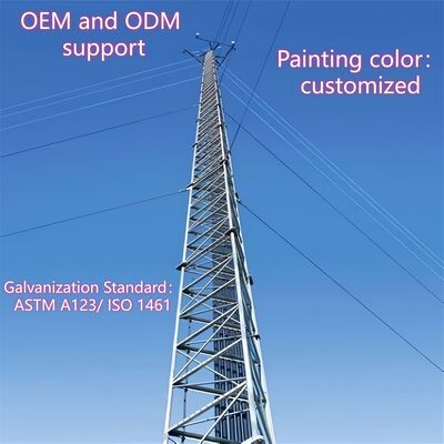 Wieża z drutem przewodowym o zgodności projektowej z normami ANSI/TIA-222-G-H-F i europejskimi normami EN w zakresie wydajności konstrukcyjnej