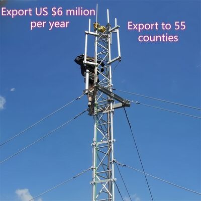 Włókno galwanizowane na gorąco Włókno komunikacja telekomunikacja Wieża przeznaczona do odporności na obciążenia wiatrowe do 250 km/h