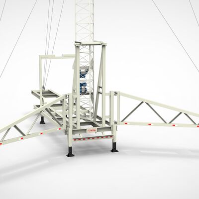 Mobilna ciężarówka zamontowana na teleskopie Galwanizowana stal 15 20 25 30M 5G 4G Wi-Fi Wieża komunikacyjna na kółkach