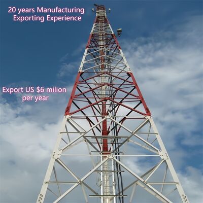 Galvanizing Angle Steel 3-Legged Telecommunication GSM Radio Lattice Communication Self Support Tower