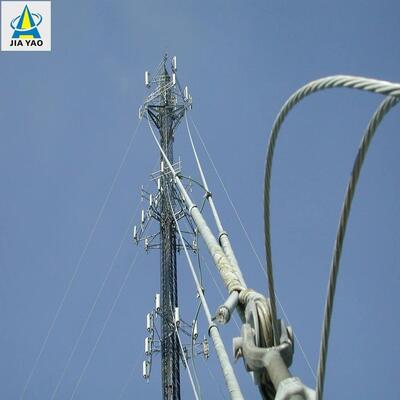 20m-200m High Power Hot Dip Galvanized Guyed FM TV Broadcast Transmission Tower for Radio Television Signal Transmission