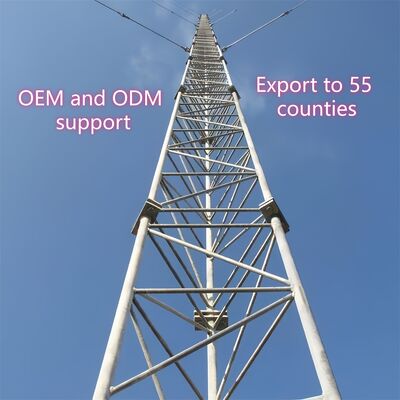 20m-50m Solar Integrated Guyed Wire Tower for Photovoltaic Power Plant Remote Monitoring & Communication