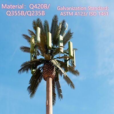 14 20 26M Malowniczy Punkt Bioniczne Drzewo Kamuflażowe Ocynkowany Maszt Komunikacyjny 5G 4G Mikrofalowy