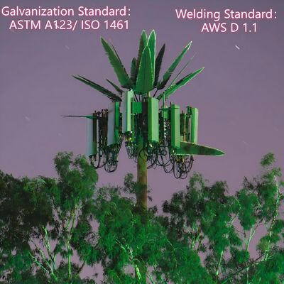 13 19 25M Park Bioniczne drzewo kamuflażowane stalowe samowytrzymujące się zewnętrzne 5G 4G Wieża telekomunikacyjna satelitarna