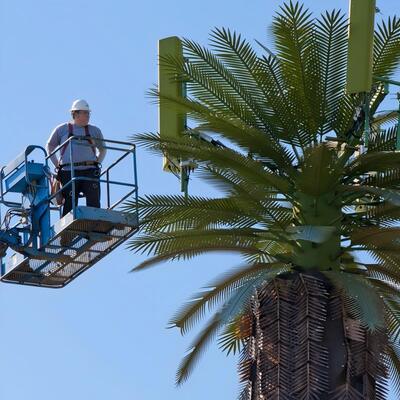 12 18 24M Społeczność Bionic Tree Zakamuflowany, ocynkowany maszt komunikacyjny na zewnątrz 5G 4G Mikrofalowy maszt komunikacyjny