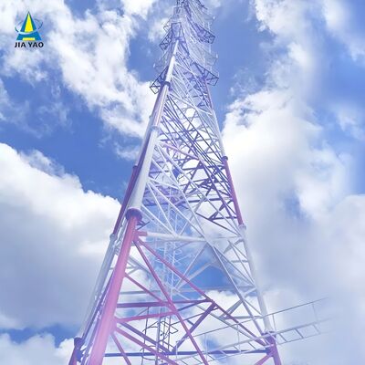 17 27 37M 3-nożny rurowy ocynkowany stalowy maszt wielopasmowy zewnętrzny 5G 4G mikrofalowy maszt komunikacyjny TV