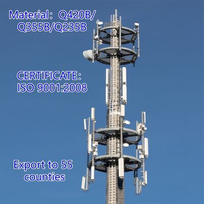 16 24 32M Miejski estetyczny monopolista Stal ocynkowana Samonośna zewnętrzna wieża telekomunikacyjna 5G 4G Krajobraz satelitarny