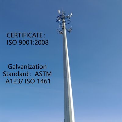 11 17 23M Efektywna przestrzennie monopolowa rurowa stal ocynkowana Zewnętrzna kompaktowa wieża komunikacyjna 5G 4G Wifi