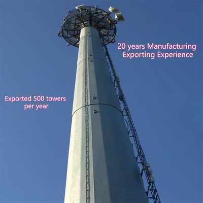 11 17 23M Efektywna przestrzennie monopolowa rurowa stal ocynkowana Zewnętrzna kompaktowa wieża komunikacyjna 5G 4G Wifi