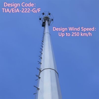 11 17 23M Efektywna przestrzennie monopolowa rurowa stal ocynkowana Zewnętrzna kompaktowa wieża komunikacyjna 5G 4G Wifi