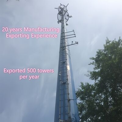 14 20 26M Kompaktowy rozmiar Monopole Stal ocynkowana Samonośna zewnętrzna satelita 5G 4G Mała powierzchnia Wieża telekomunikacyjna