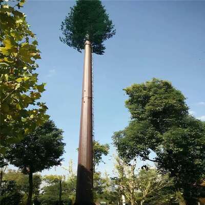 Bioniczna Wieża Drzewiasta ze zintegrowanym zarządzaniem kablami i ukrytymi platformami wspierającymi sprzęt telekomunikacyjny mikrofalowy i monitoringu środowiska