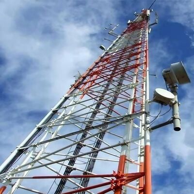 19 27 35M Ciężka galwanizowana wieża stalowa rurowata z trzema nogami maszt telekomunikacyjny do komunikacji i monitorowania mikrofalowej na zewnątrz 5G 4G