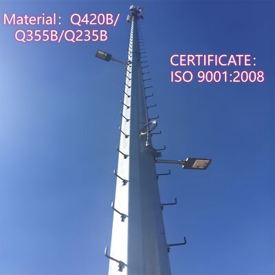 18 22 38M Trwała monopolarna wieża komunikacyjna ze stali węglowej Multi antena kompatybilna z siecią 4G 5G