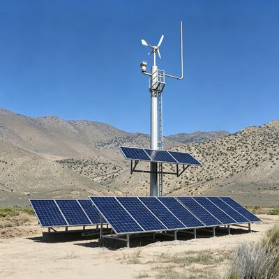 20M 30M Solar Panel Integrated Monopole Tower Energy Saving For Urban 5G Small Cell