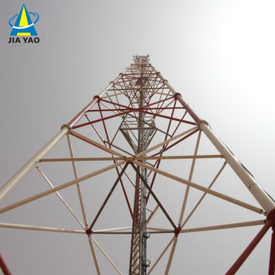 Odporna na wibracje wieża telekomunikacyjna z 3 nogami o wytrzymałości 40 m do komunikacji ze stacją
