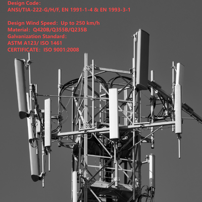 38M Modular Assembled 4 Legged Tower Quick Build For 5G Expansion Project
