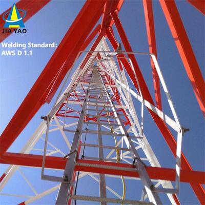 46M Ochrona odgromowa 3-nożna stalowa wieża kątowa do stacji bazowej 5G w parku przemysłowym