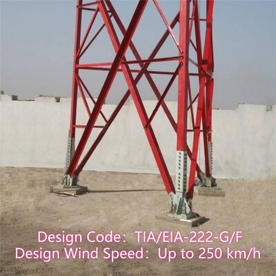 50M Hot Dip Galvanized Detachable 3 Legged Tower Cost Efficient For Mining Area Telecom
