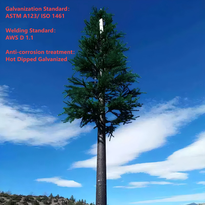 12 22 30-metrowa stalowa wieża komunikacyjna Q355 Bionic Tree dla miejskiego krajobrazu miejskiego