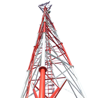 45 m 56 m 67 m 75 metrów Q355 Stalowa 3-rurowa wieża telekomunikacyjna dla uniwersyteckiego obszaru dydaktycznego
