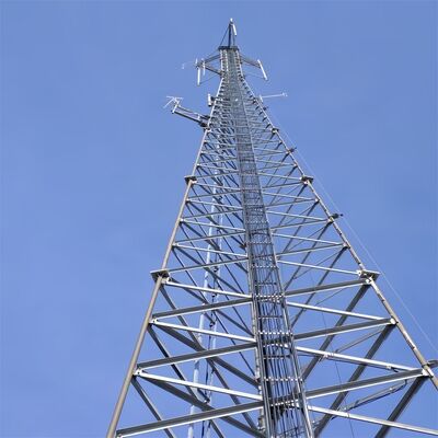 100FT 3-rurowa stalowa rurowa rura komunikacyjna BTS Wieża anteny radiowej HDG do telekomunikacyjnej stacji bazowej