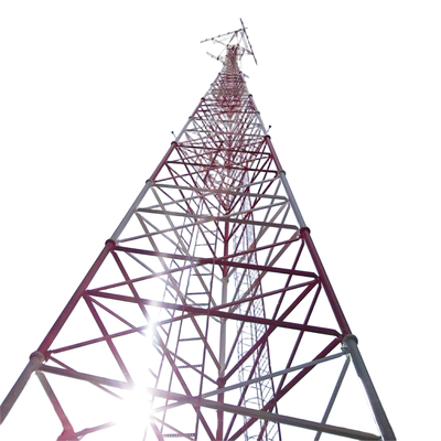 Zintegrowana drabina 62M z 3 rurami Wieża telekomunikacyjna do wdrożenia telekomunikacji w parku logistycznym