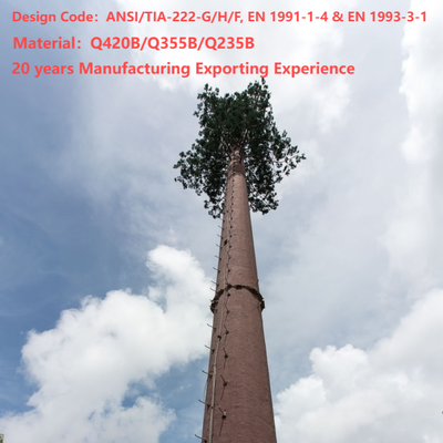 15-45M Tropical Style Bionic Palm Tree Camouflage Communication Tower for Coastal Resort Signal Coverage 30-Year Galvanized Steel Core and UV-Resistant Leaves