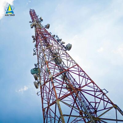 Transmisja sygnału 4-nożna, stalowa, kątowa wieża telekomunikacyjna, mobilna wieża komórkowa dla telekomunikacji